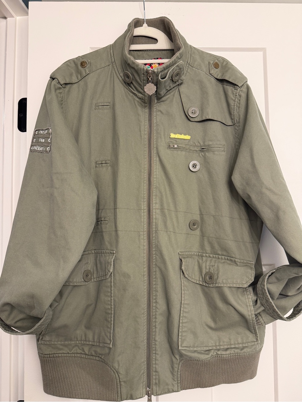 Bob Marley Olive Green Field Jacket - Live Mechanics - Reggae Protest Lyrics XL
